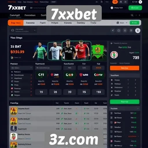 Análise da interface do usuário no site 7xxbet